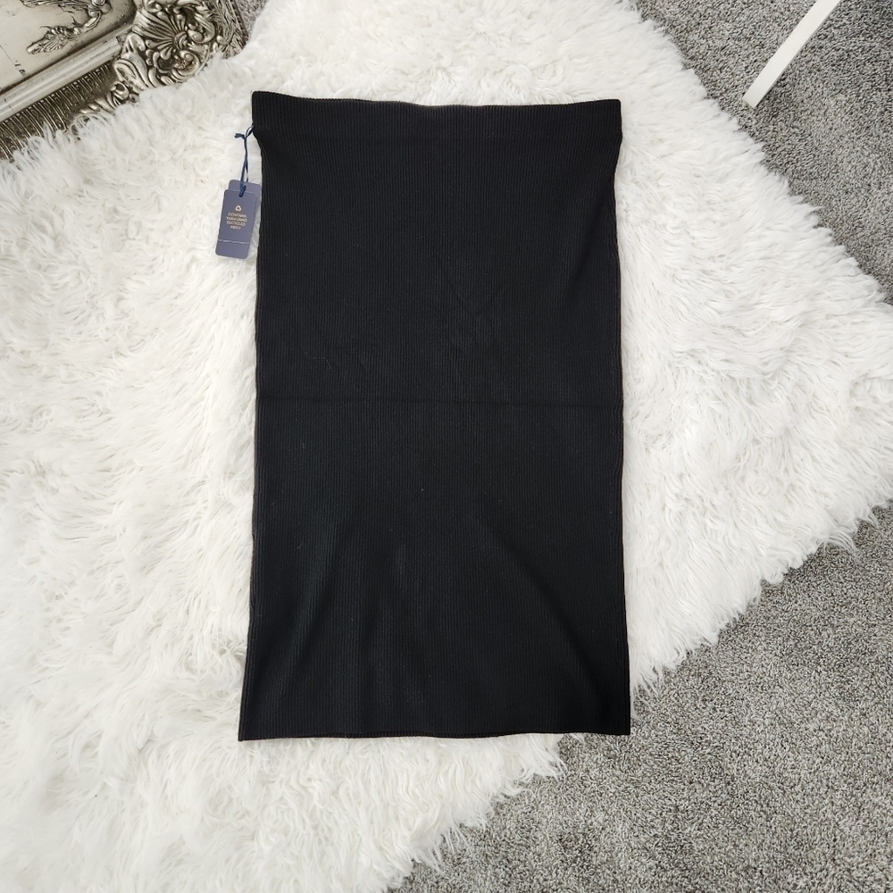 Rachel Zoe Black Ribbed Sweater Midi Skirt. Size XL. New. - Picture 4 of 8